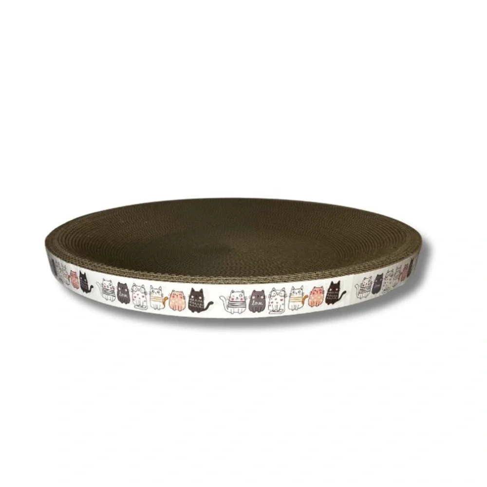 Cat Print Round Scratching Pad